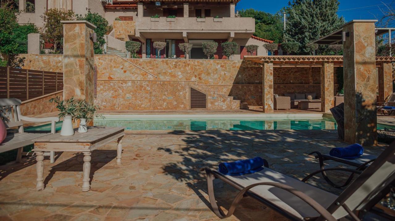 Pool And Sea View Apartments Agia Marina  Buitenkant foto